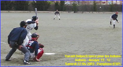 Yanaël Delpech lance pour les Indians