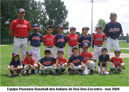 Equipe Poussins Baseball des Indians - 2009