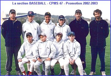 La 2 promotion Baseball du CPMS 47