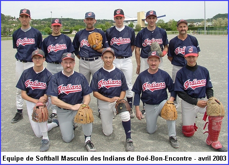 Softball Masculin - saison 2003